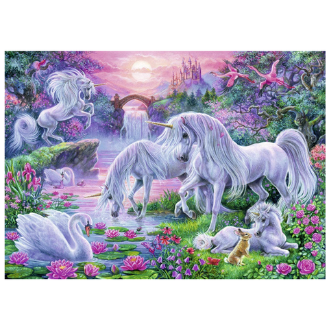 Puzzle | Unicorns in the Sunset Glow | 150 Pc XXL - CR Toys
