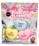 Sticky Bubble Blobbies Valentines Conversation Hearts BUB28-HRT