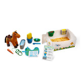 FEED AND GROOM HORSE CARE PLAY SET 3+ - CR Toys