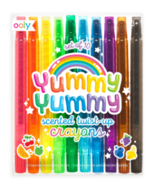 Yummy Yummy Scented Twist-Up Crayons - Set Of 10