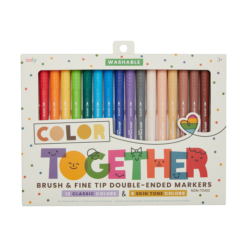 Color Together Brush & Fine Tip Double-Ended Markers - Set Of 18