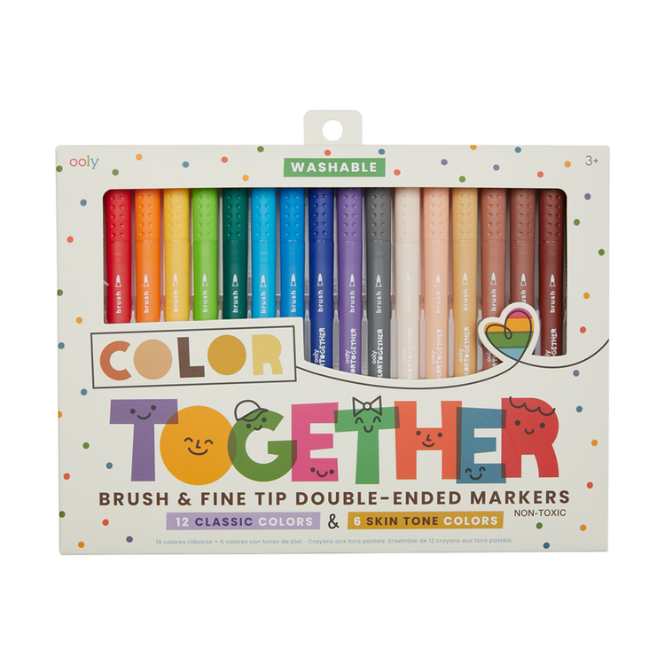 Color Together Brush & Fine Tip Double-Ended Markers - Set Of 18