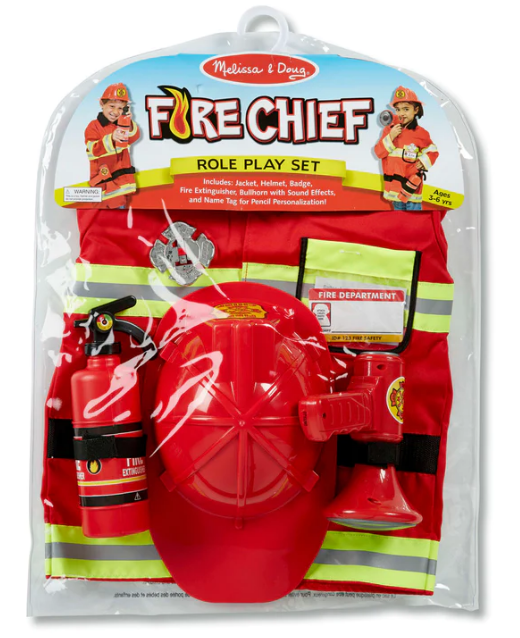 Fire Chief Role Play Costume Set - CR Toys