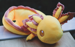 Yellow Realistic Axolotl Weighted Plush 2Lbs