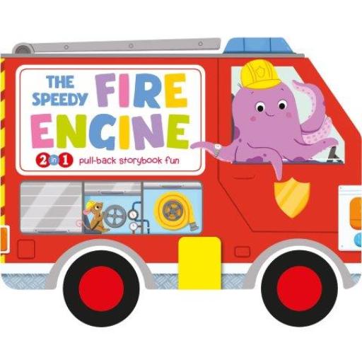 Pull Back Speedy Fire Engine 390904 - CR Toys
