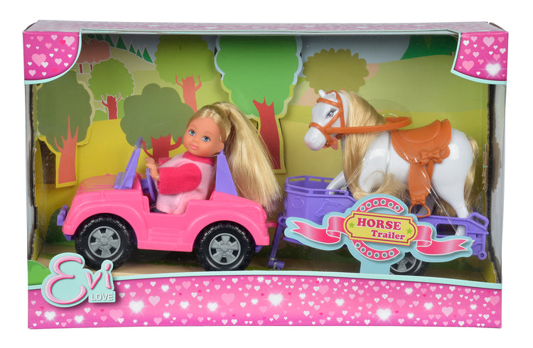 Evi Love Doll Set - Horse Trailer - CR Toys