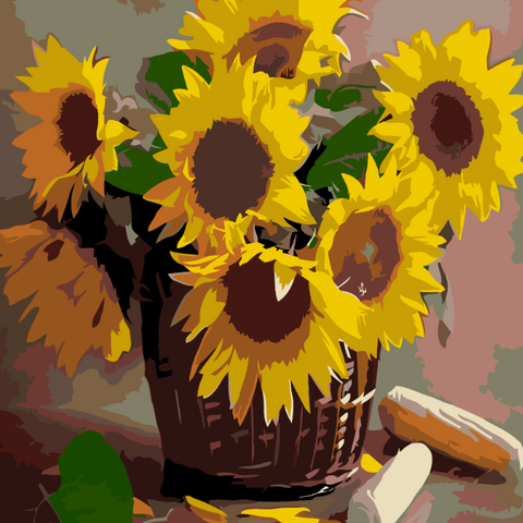 Artwille Diy Paint By Numbers-Sunflowers Art Kit