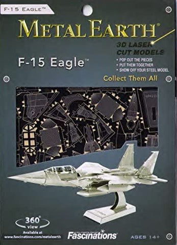 Metal Earth Fascinations Metal F-15 Eagle Boeing Plane Mms082