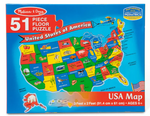 Usa Map 51 Piece Puzzle