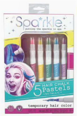 5 Metallic Hair Chalk Pastels Spa-05