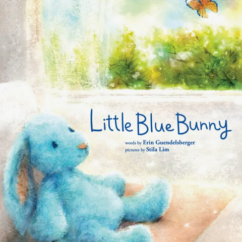 Little Blue Bunny Hard Cover Paper Book