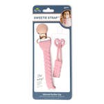 Sweetie Strap™ Silicone One-Piece Pacifier Clips  Pink Braid - CR Toys