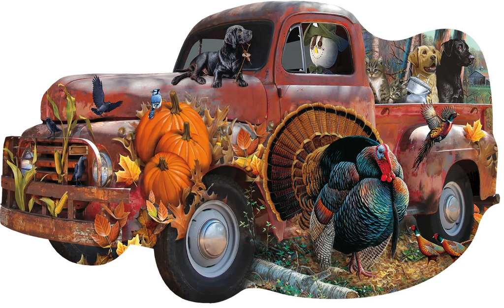 Harvest Truck Shaped 1000 Pc Puzzle