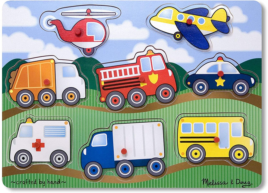 Vehicles Peg Puzzle - CR Toys