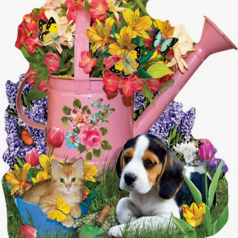 Spring Watering Can Shaped 1000 Pc Puzzle