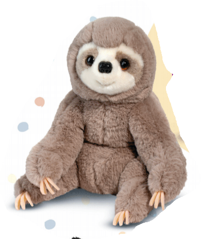 Lizzie Sloth Stuffed Animal - CR Toys