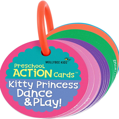 Preschool Action Cards Kitty Princess Dance & Play Game!