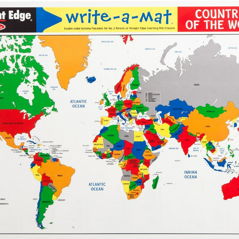 Learning Mat- World Map 8+