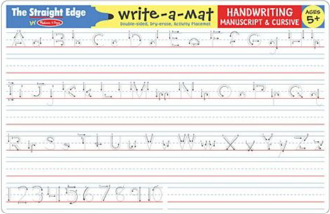 Learning Mat- Handwriting 5+