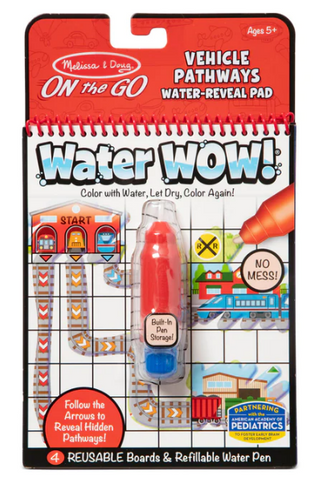 Water Wow! Reusable Water-Reveal Activity Pad – Vehicle Pathways