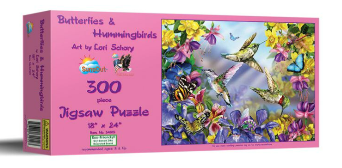 Butterflies & Hummingbirds 300Pc Puzzle
