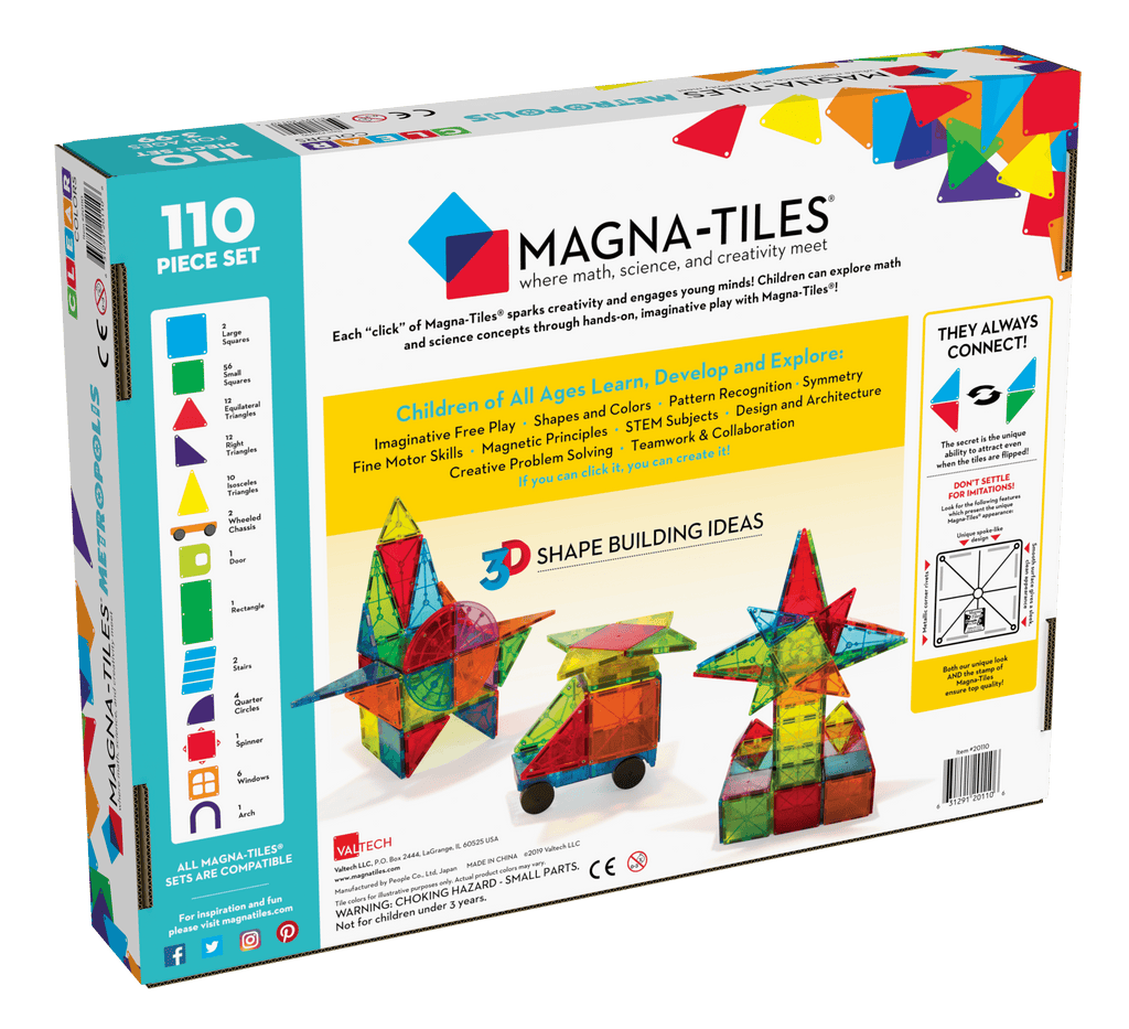 Magna-Tiles Metropolis 110pc. - CR Toys