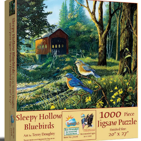 Sleepy Hollow Blue Birds 1000Pc Puzzle