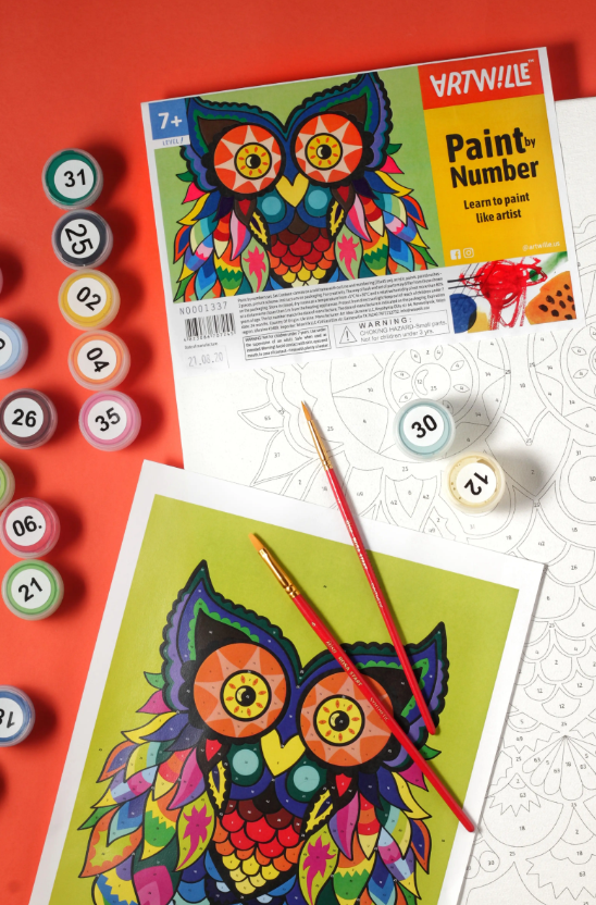 Artwille Diy Paint By Numbers-Owl 07245-We