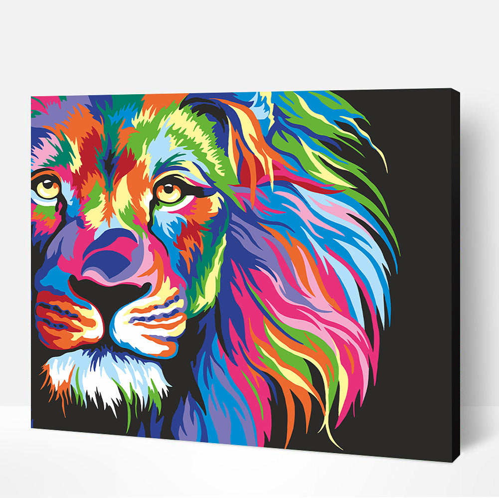NEON LION PAINT BY NUMBER - CR Toys