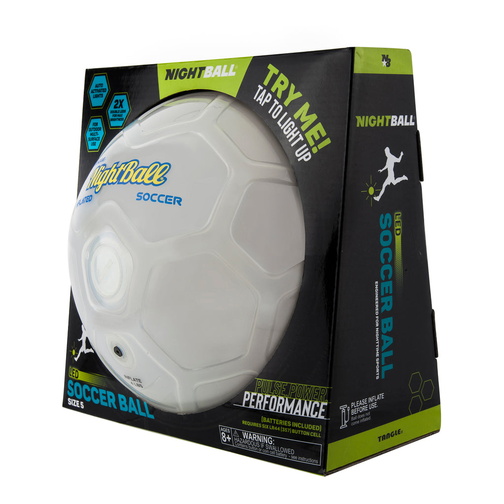 Light Up Inflatable Soccer Ball - White