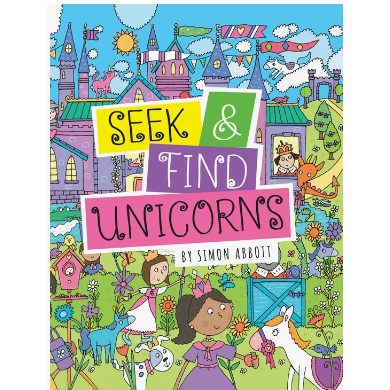 Seek & Find: Unicorns Hard Cover Book - CR Toys