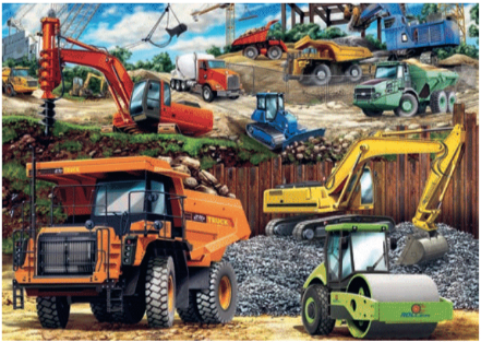 Construction Vehicles 100Pc Puzzle - CR Toys