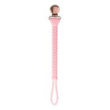 Sweetie Strap™ Silicone One-Piece Pacifier Clips  Pink Braid - CR Toys
