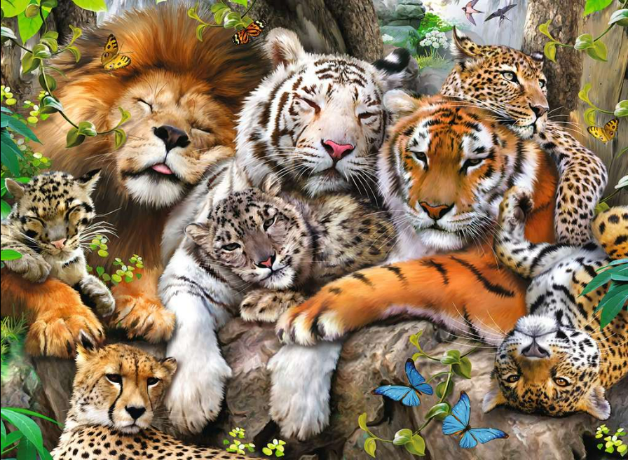 Big Cat Nap 200Pc Puzzle - CR Toys