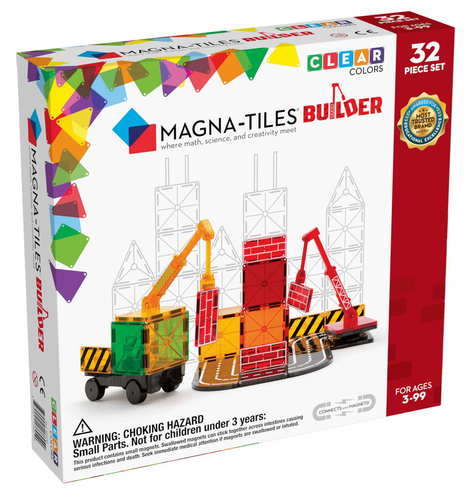 Magna-Tiles Builder 32 Pc Magnetic Building Set