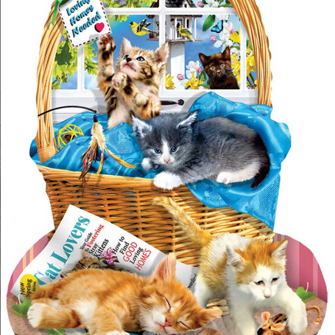 Free Kittens 1000 Pc Shaped Puzzle