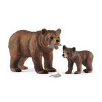 Grizzly Bear Mother With Cub Figurines 42473