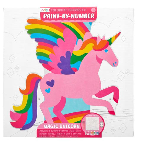 Colorific Canvas Magic Unicorn Paint By Number Craft Kit