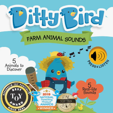 Ditty Bird Baby Sound Book Farm Animal Sounds Board Book