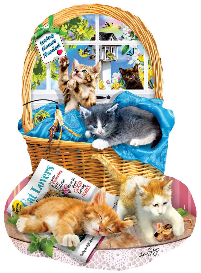 Free Kittens 1000 Pc Shaped Puzzle