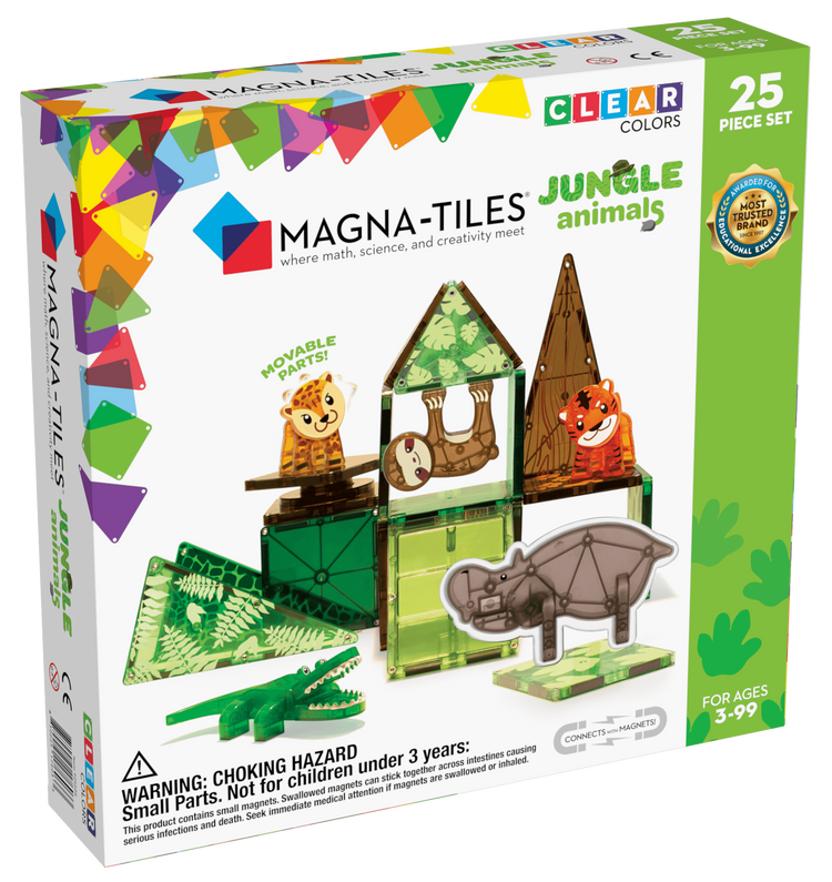 Magna-Tiles Jungle Animals 25 Pc Magnetic Building Set