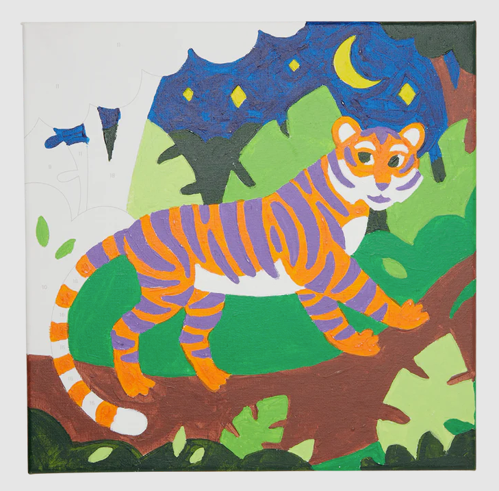 Colorific Canvas Paint By Number Tiger