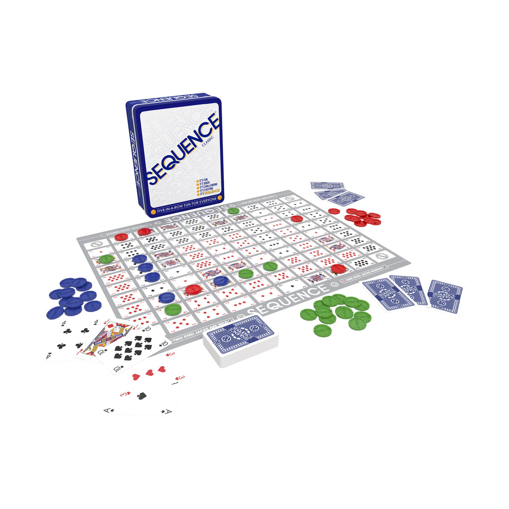 Sequence Tin Set Family Board Game